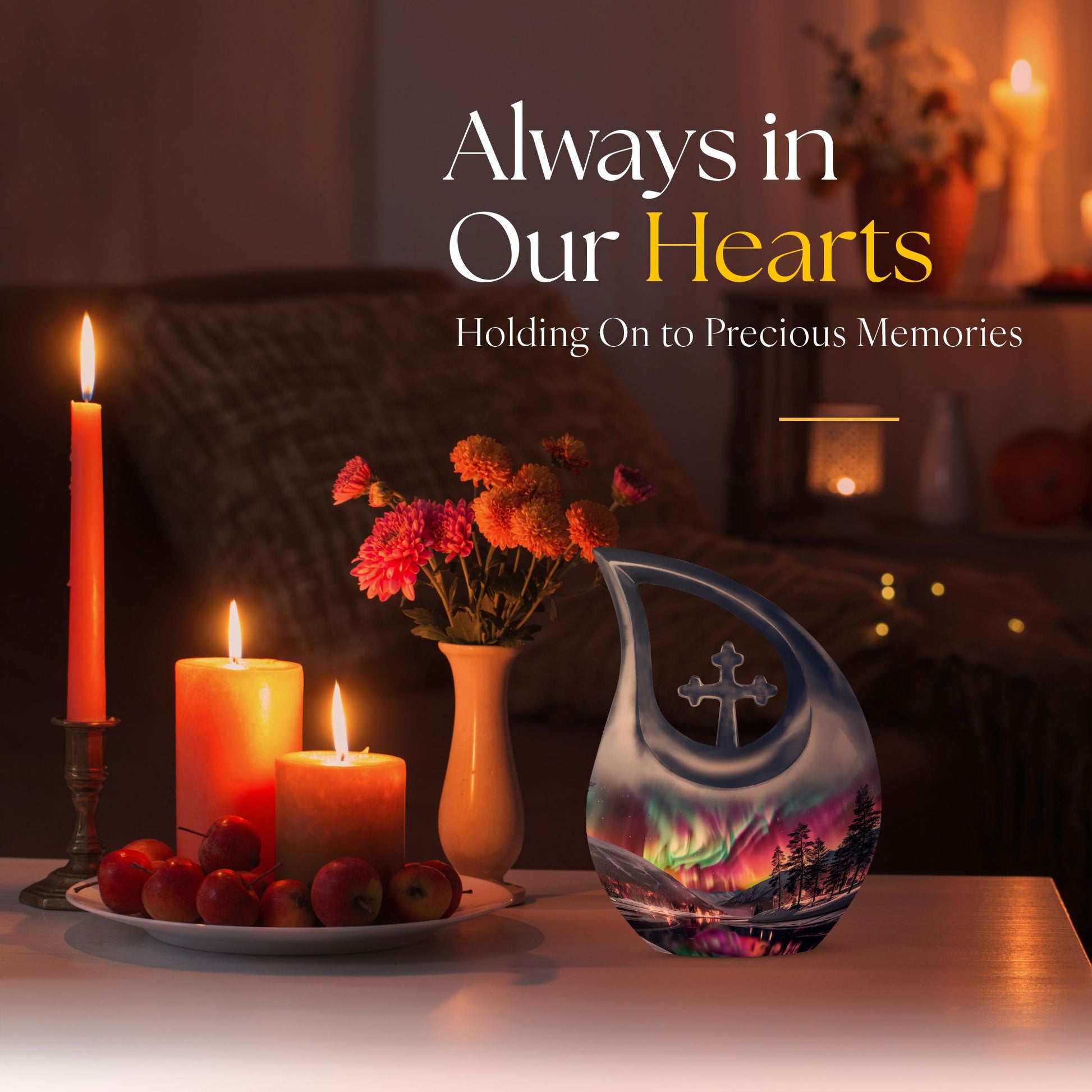 Large 10-inch Aurora urn