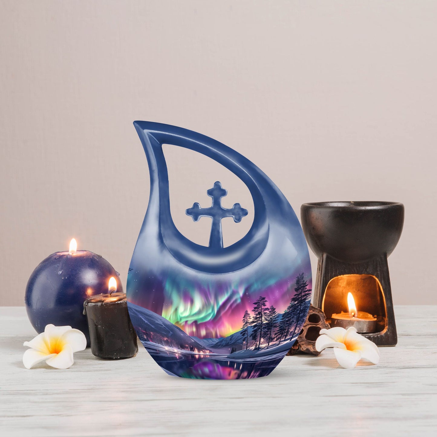Large 10-inch Aurora urn