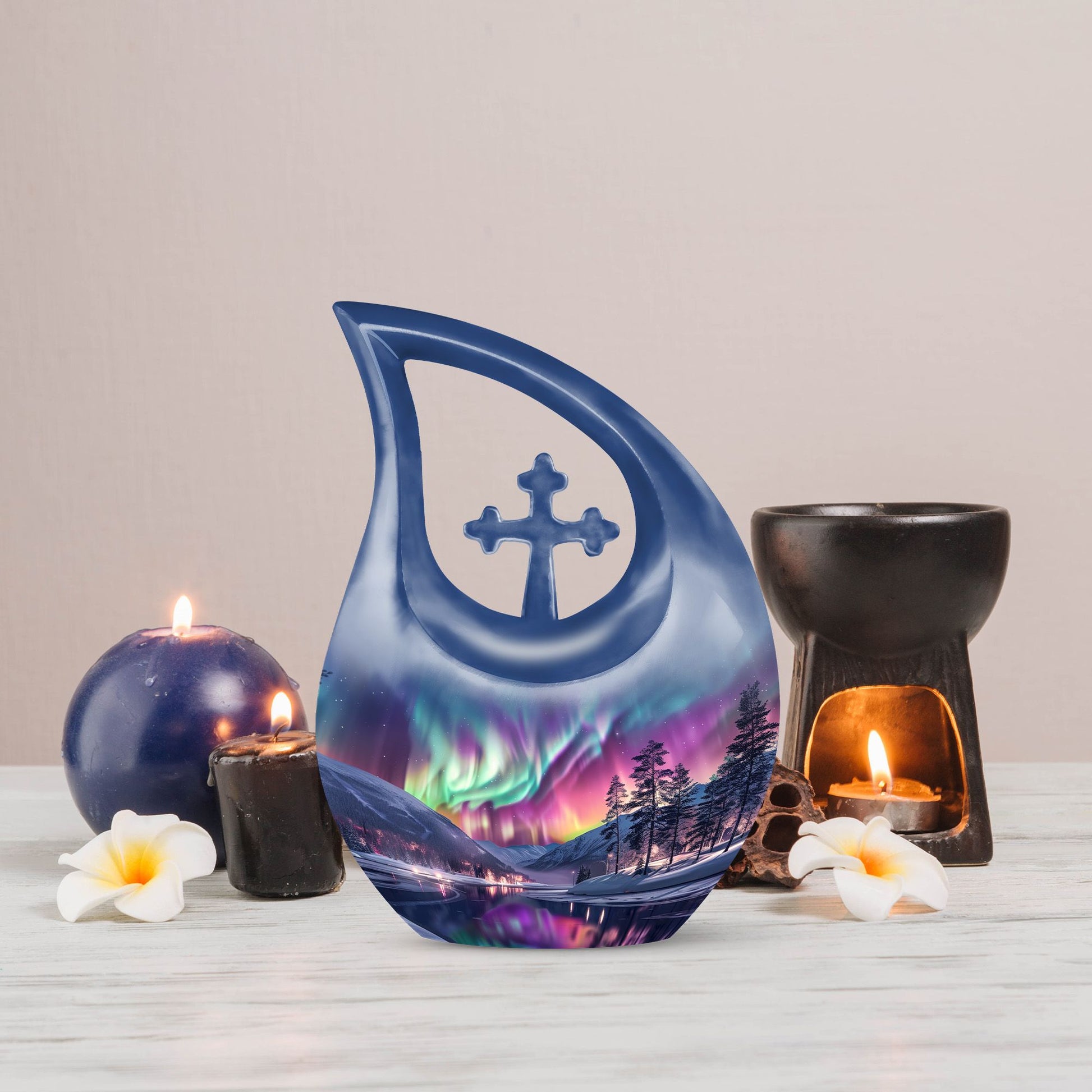 Large 10-inch Aurora urn