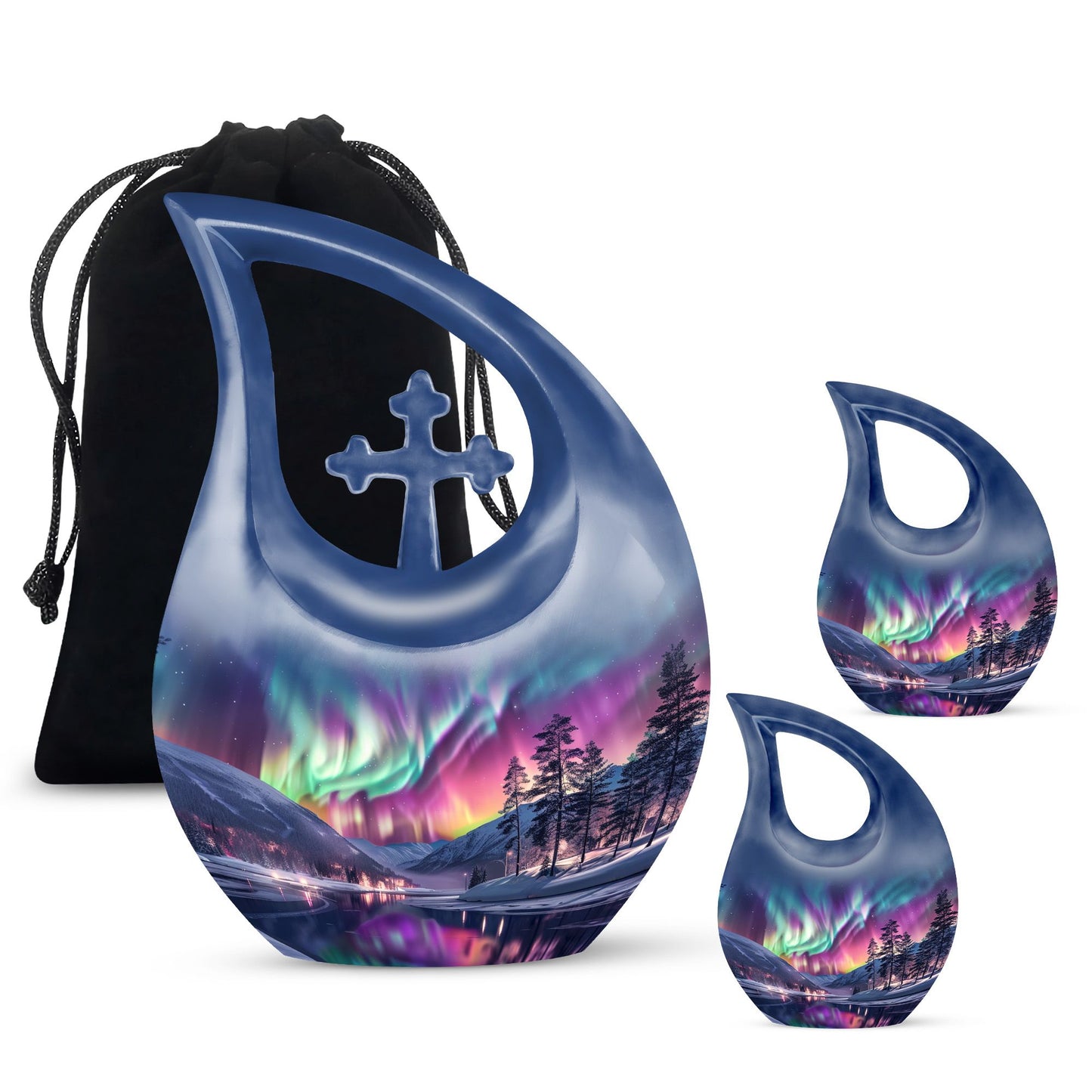 Large 10-inch Aurora urn