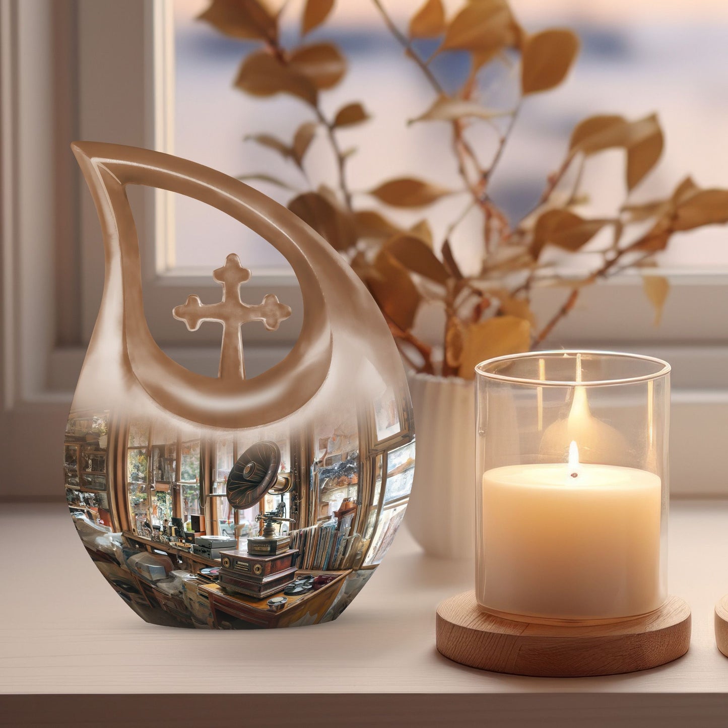 Gramophone Mini Urn for ashes
