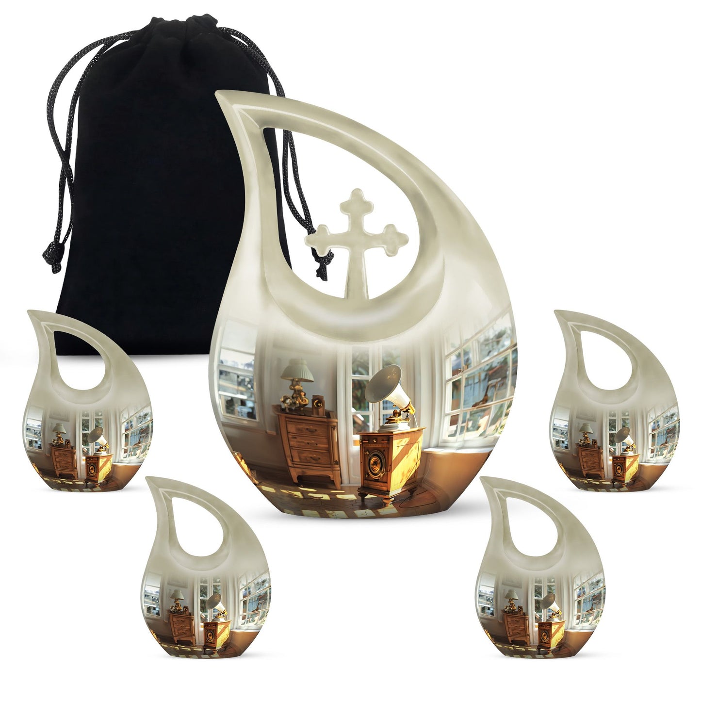 10-inch Gramophone-themed Cross Drop 