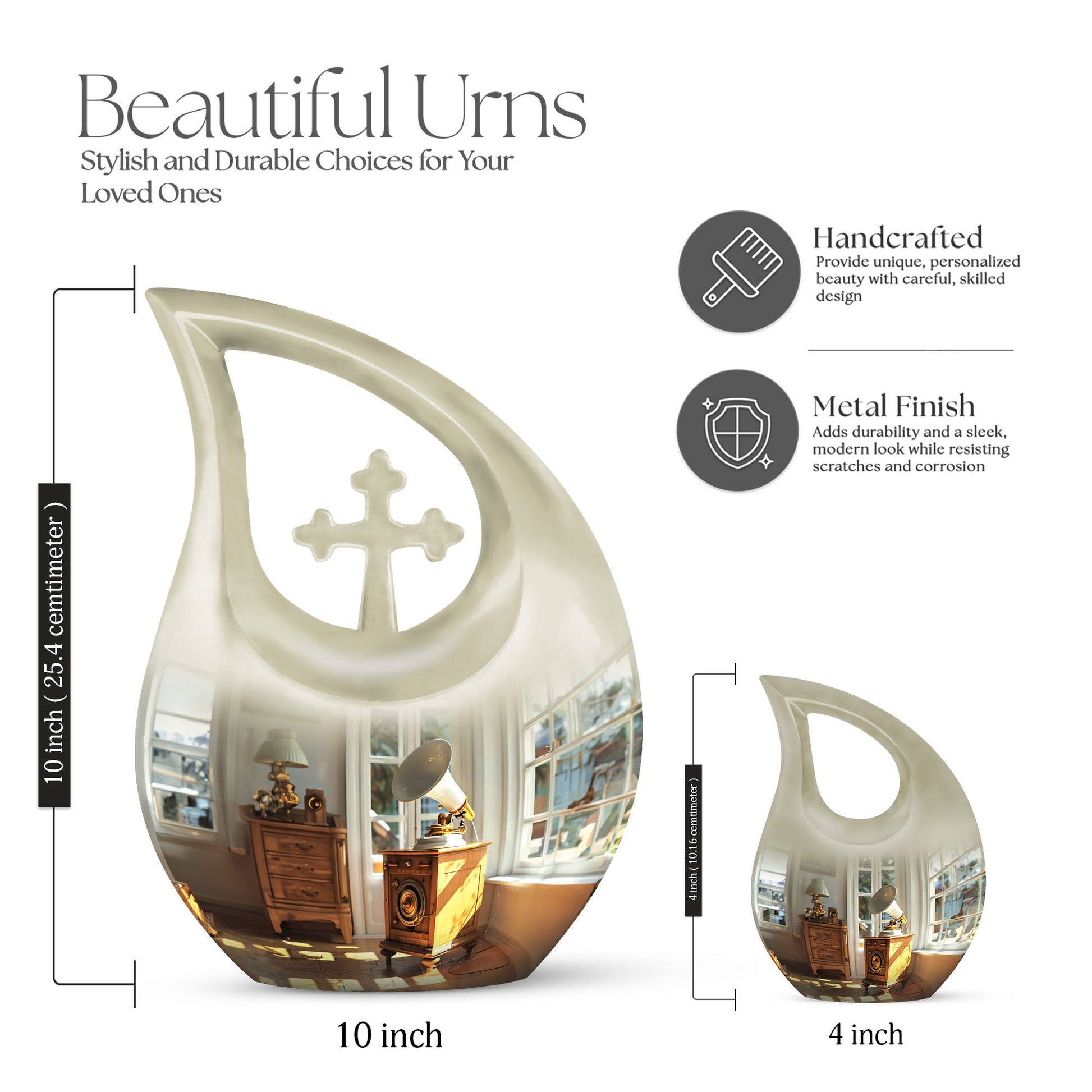 10-inch Gramophone-themed Cross Drop 