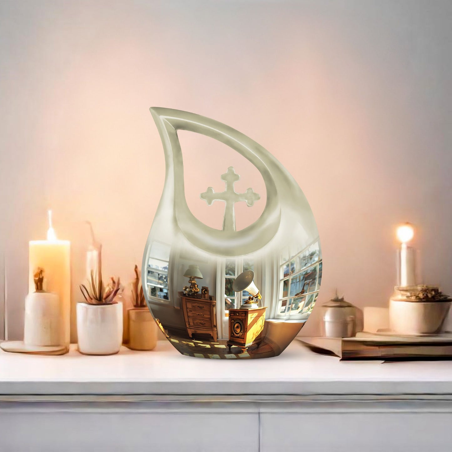 10-inch Gramophone-themed Cross Drop 