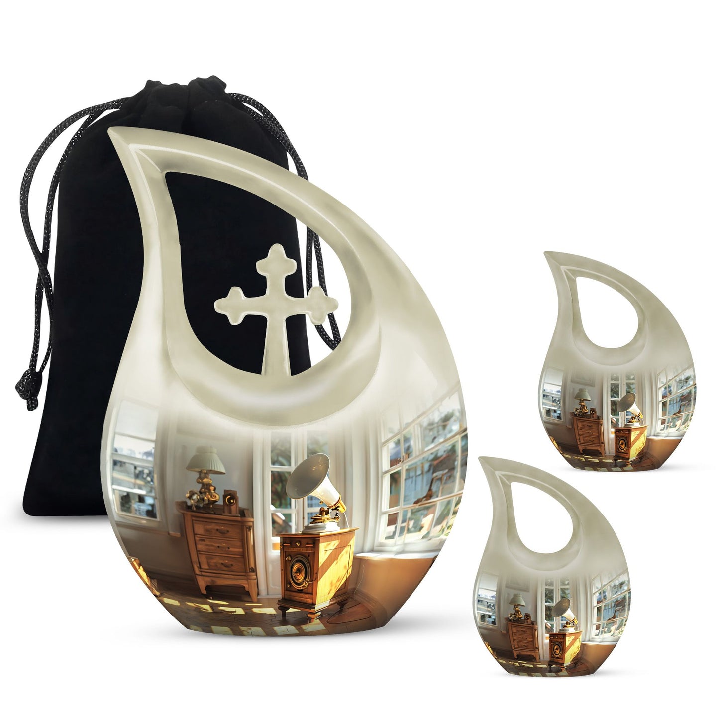 10-inch Gramophone-themed Cross Drop 
