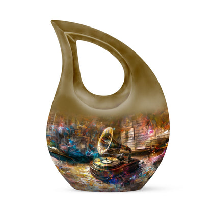 10-inch Gramophone Urn featuring Cross Drop design 