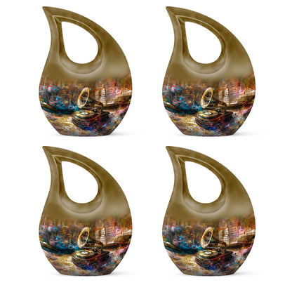 10-inch Gramophone Urn featuring Cross Drop design 