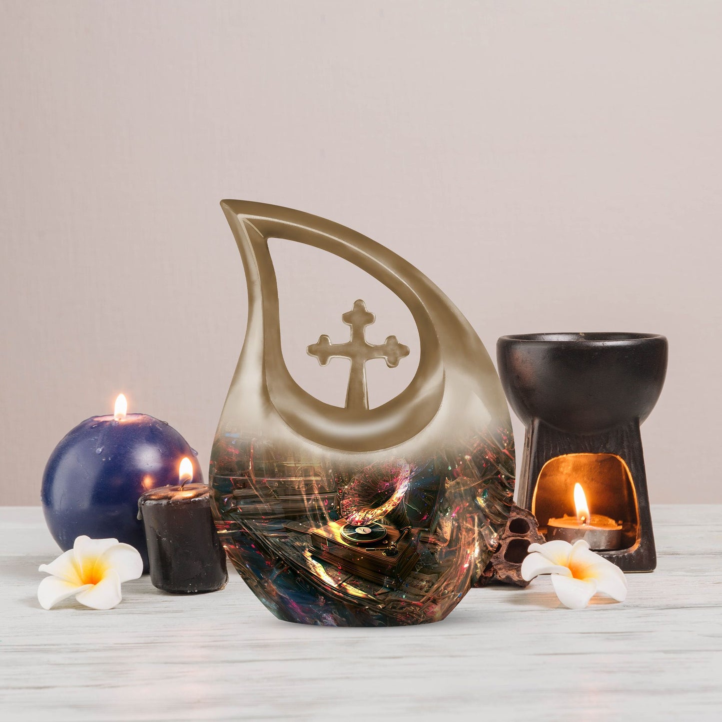 10-inch Gramophone Urn, Cross Drop design 