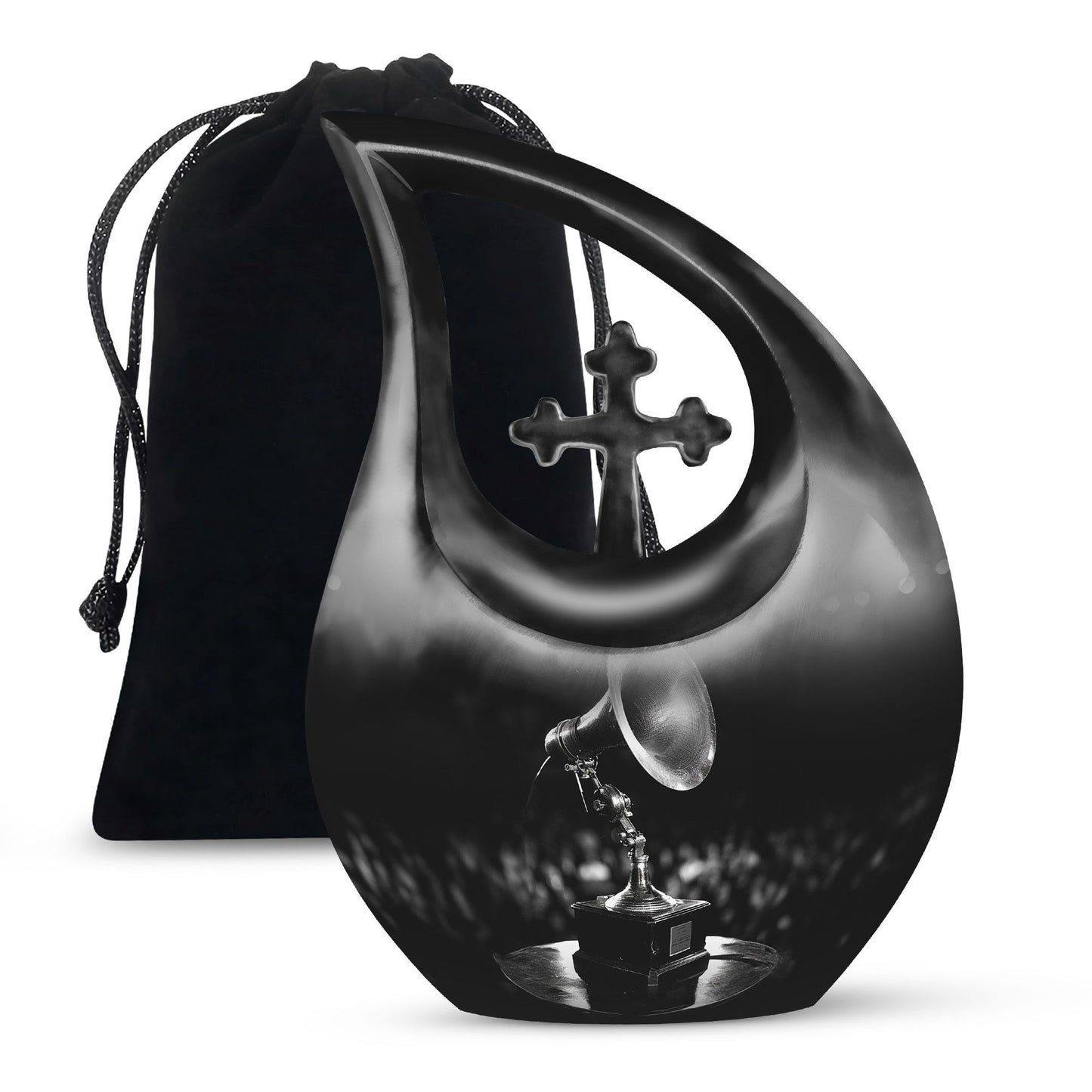 10-inch Gramophone-themed Cross Drop 