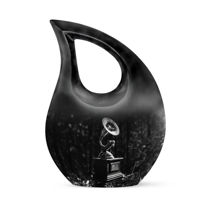 10 inch cross drop Gramophone urn for human ashes 