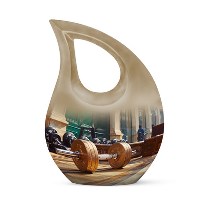 10 inch Dumbles Urn with Cross Drop design, ideal for Cremation ashes storage