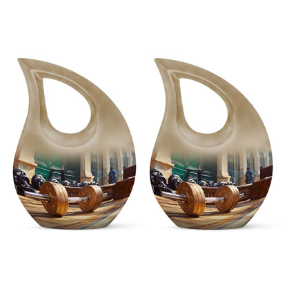 10 inch Dumbles Urn with Cross Drop design, ideal for Cremation ashes storage