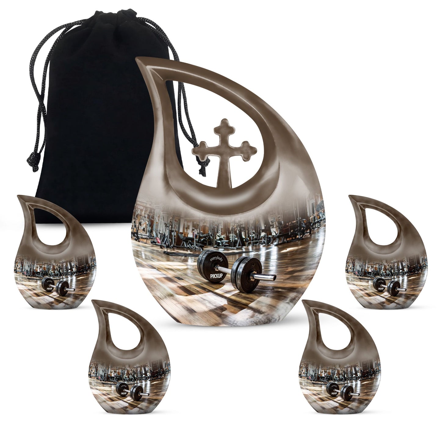 10-inch Dumbles Urn in Cross Drop Design,