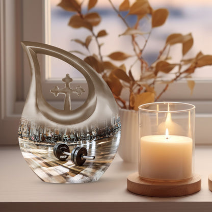 10-inch Dumbles Urn in Cross Drop Design,