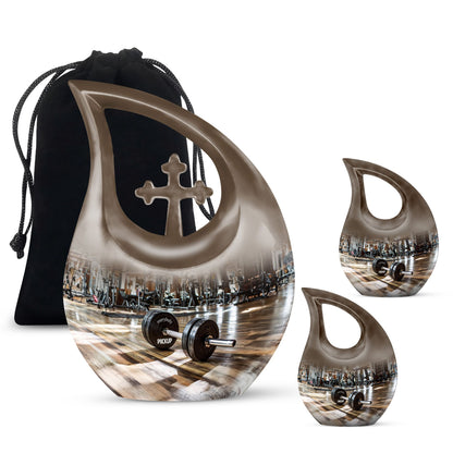 10-inch Dumbles Urn in Cross Drop Design,