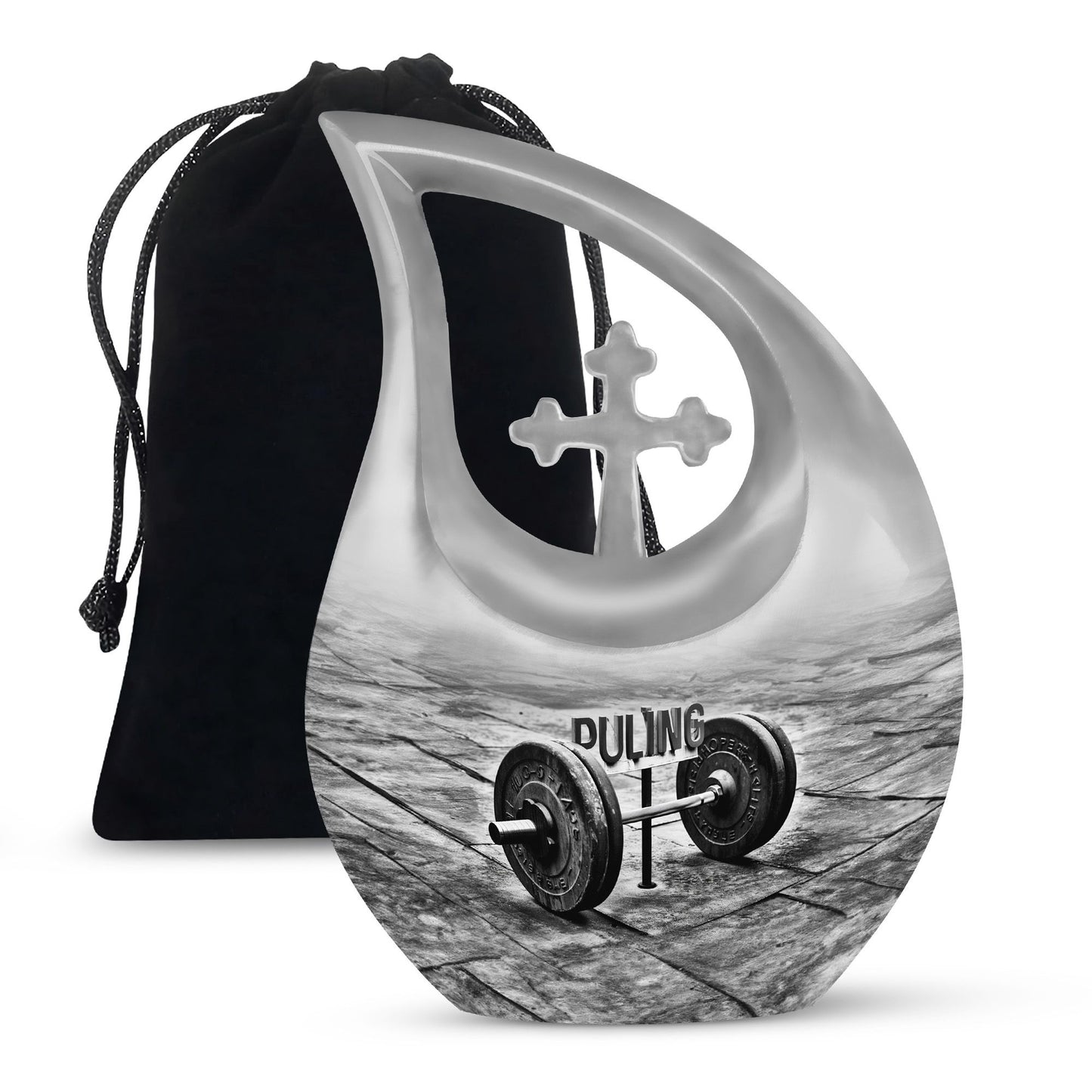 10inch Dumbles Urn with Cross Drop design, 