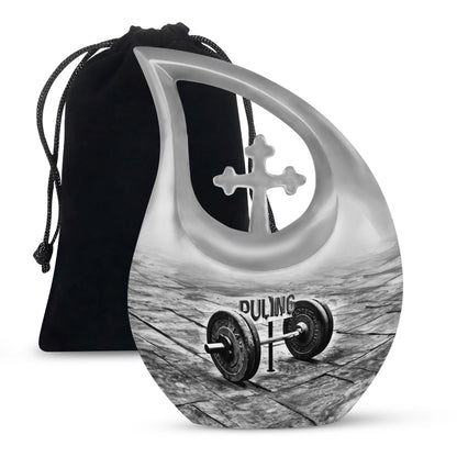 10inch Dumbles Urn with Cross Drop design, 