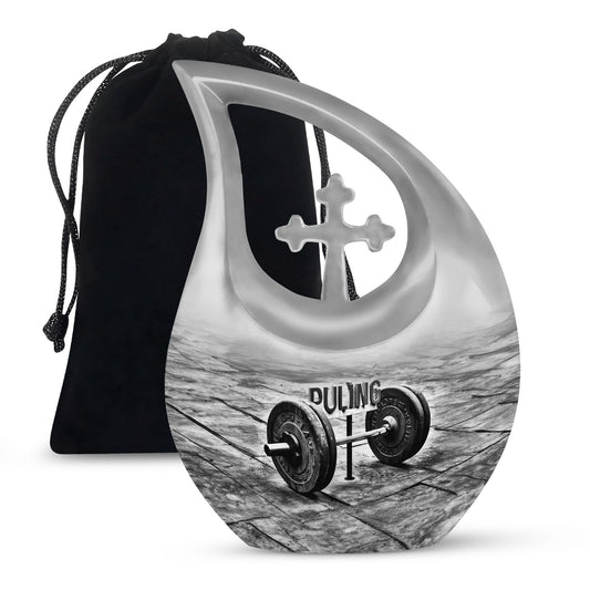 10inch Dumbles Urn with Cross Drop design, 