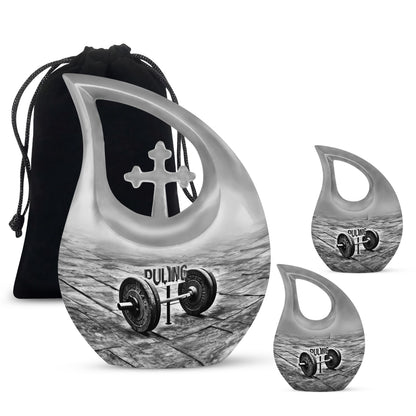 10inch Dumbles Urn with Cross Drop design, 