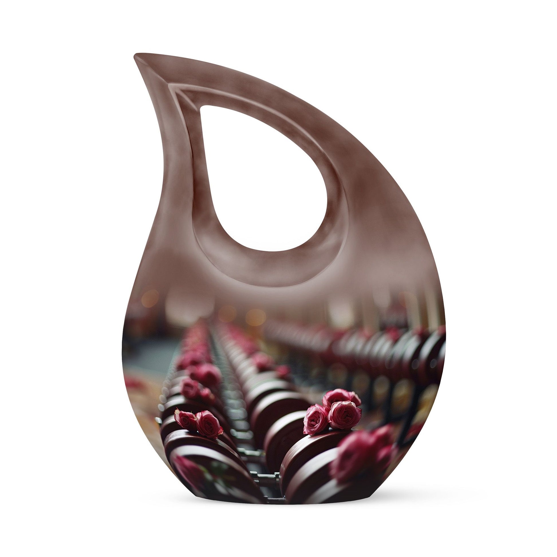 10-inch Dumbles Urn with Cross Drop 