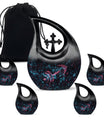 Dumbles urn in Aluminium with Cross Drop 