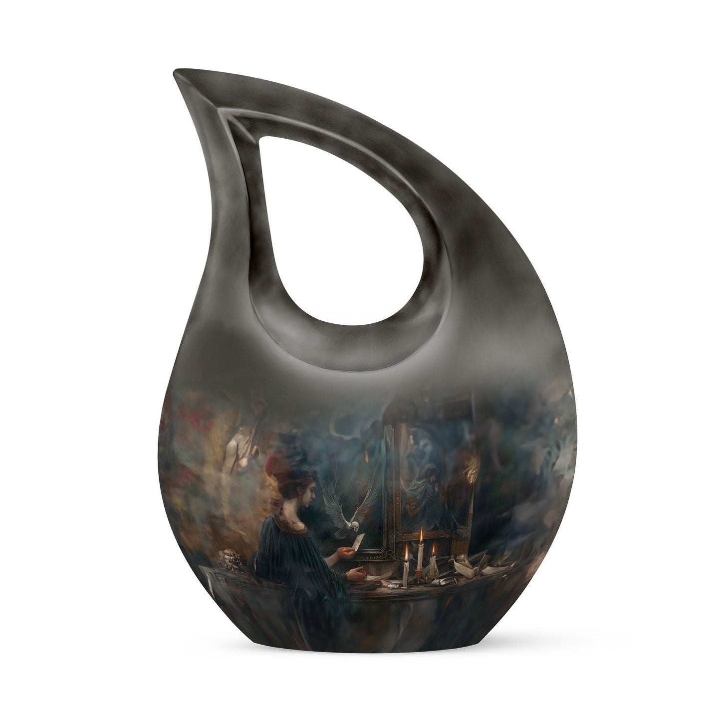 10-inch Tarot Urn with Cross Drop design, 