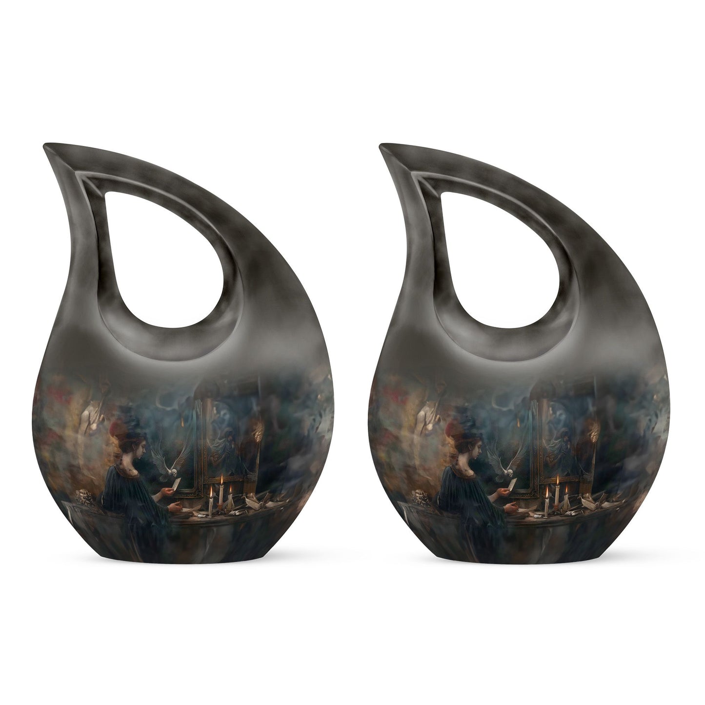 10-inch Tarot Urn with Cross Drop design, 
