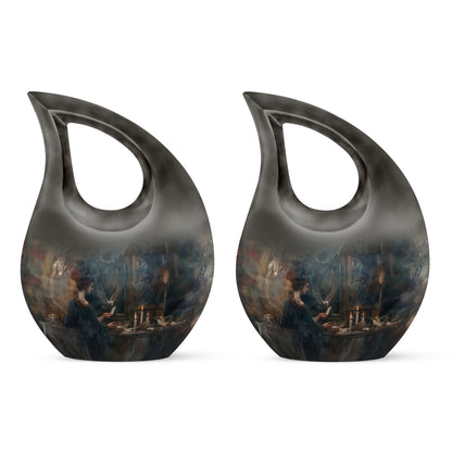 10-inch Tarot Urn with Cross Drop design, 