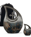 10-inch Tarot Urn with Cross Drop design, 