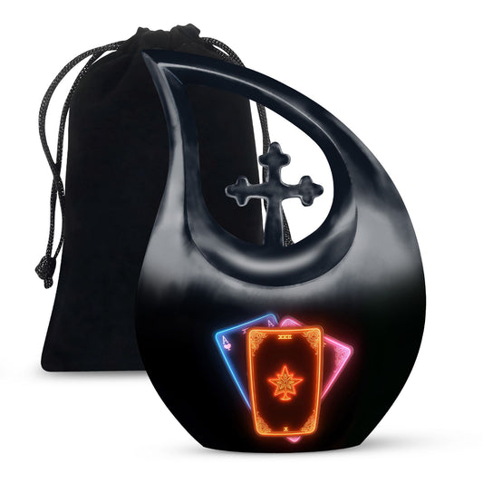 10-inch Tarot urn, Cross Drop design, 