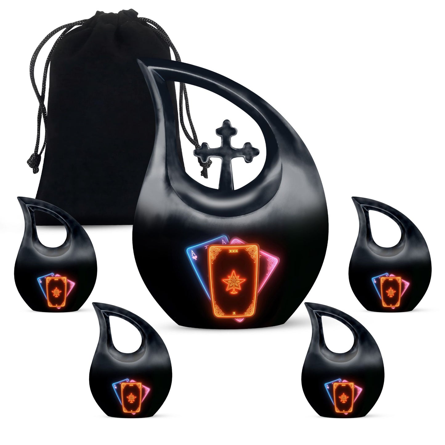 10-inch Tarot urn, Cross Drop design, 