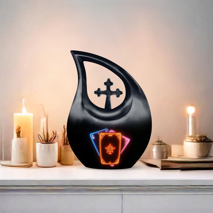 10-inch Tarot urn, Cross Drop design, 