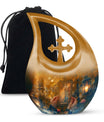 Large Tarot Urn, Cross Drop design for cremated 