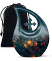 10 inch Tarot urn with Cross Drop design,