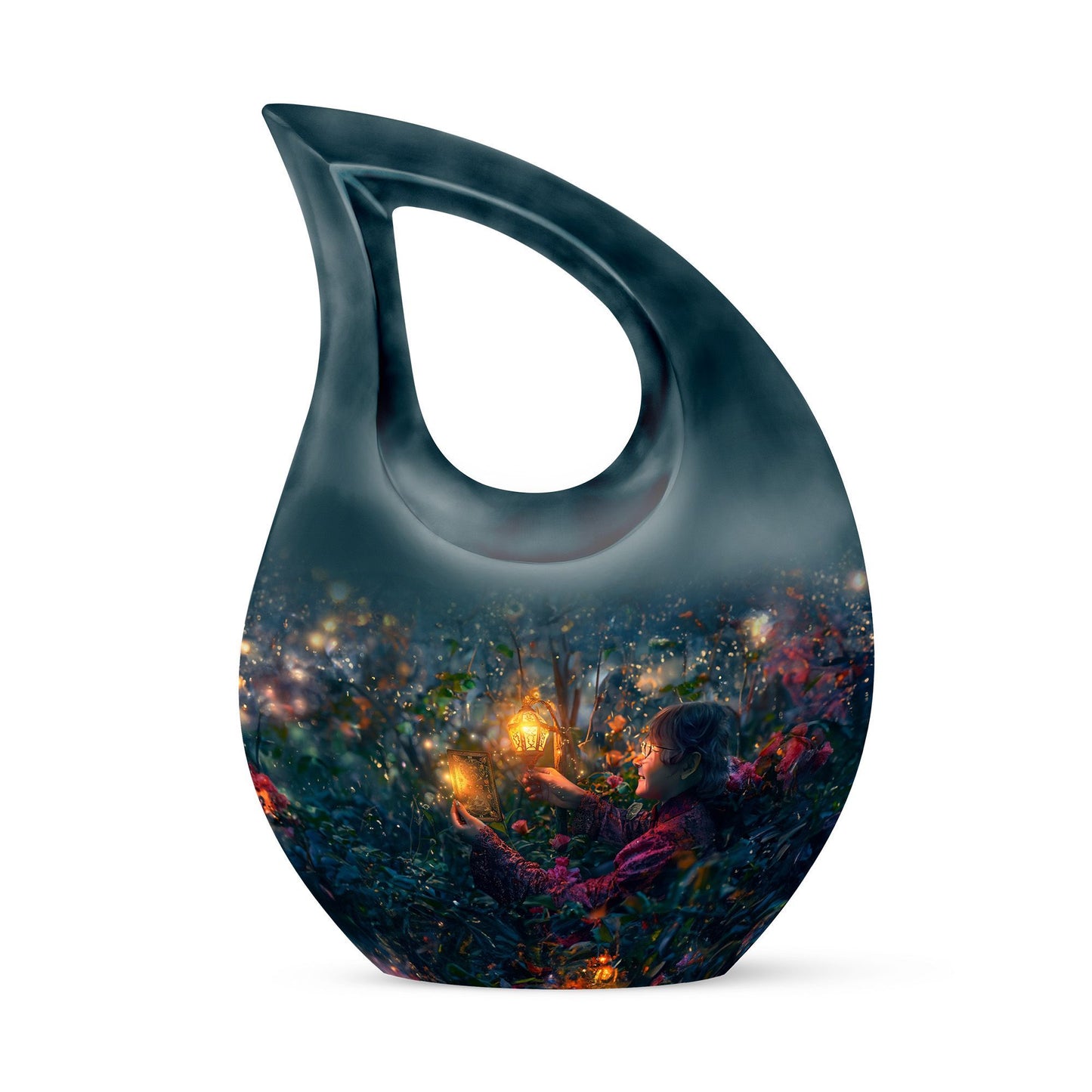 10 inch Tarot urn with Cross Drop design,