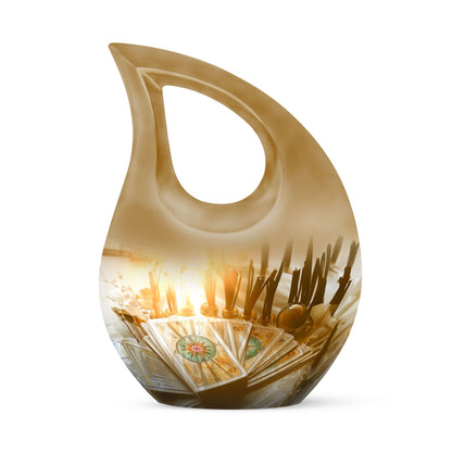 10-inch Tarot Urn with Cross Drop design, 