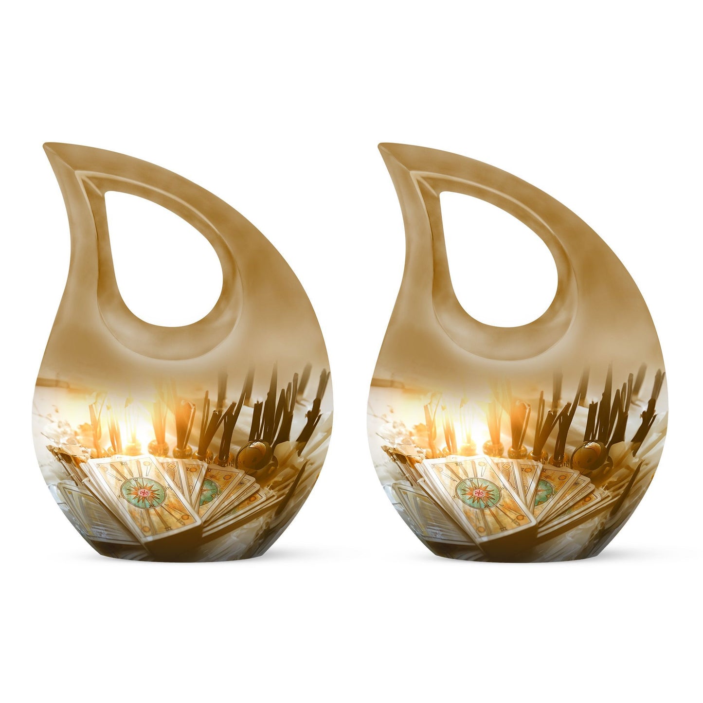 10-inch Tarot Urn with Cross Drop design, 