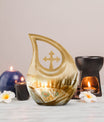 10-inch Tarot Urn with Cross Drop design, 