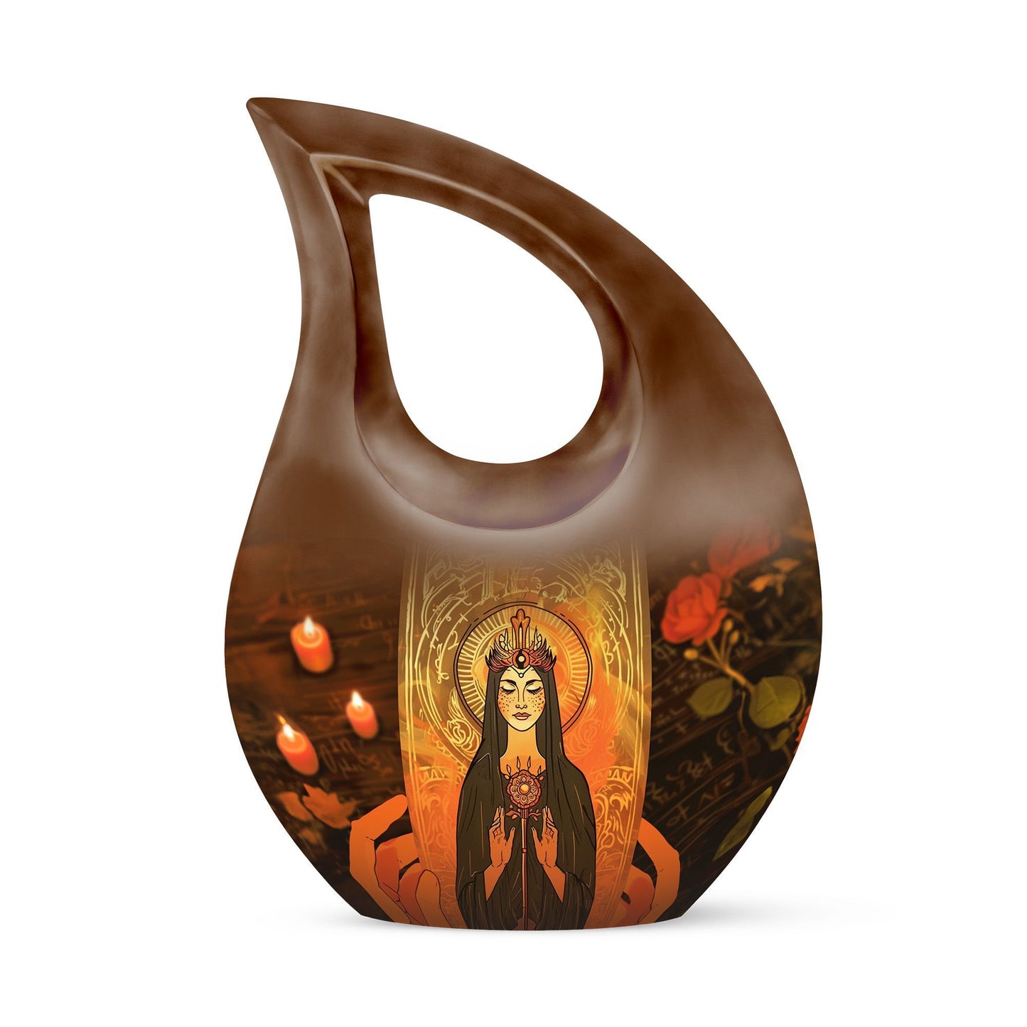 10 Inch Tarot themed Cross Drop Personalized Urn
