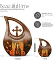 10 Inch Tarot themed Cross Drop Personalized Urn