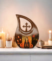 10 Inch Tarot themed Cross Drop Personalized Urn