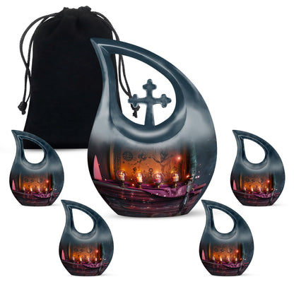 10-inch Tarot Themed Cross Drop Large Urn