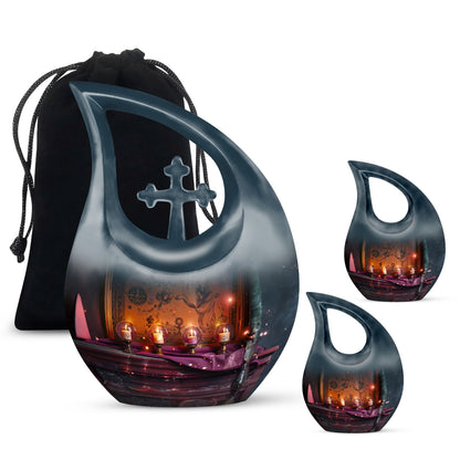 10-inch Tarot Themed Cross Drop Large Urn
