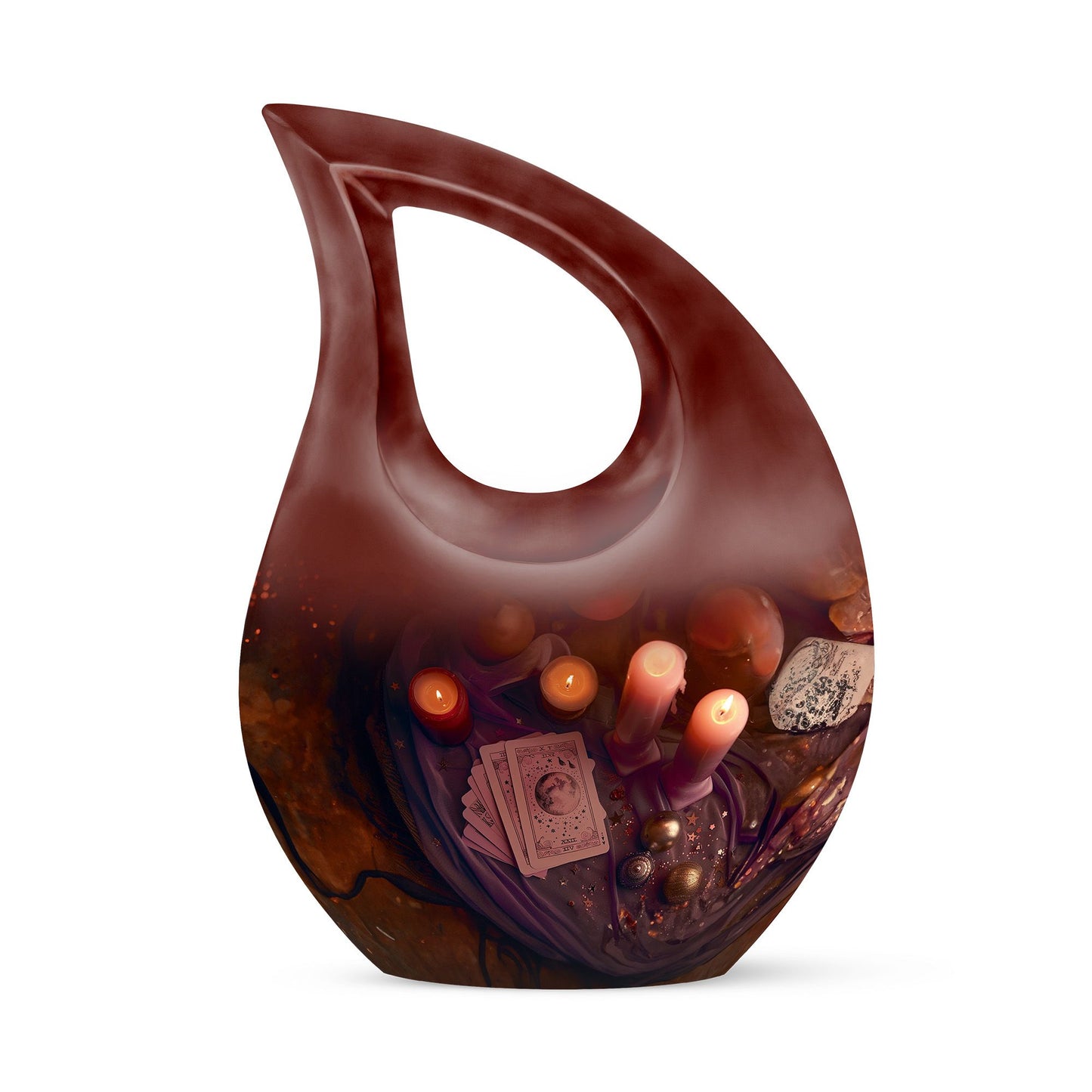 10-inch Tarot Urn in Cross Drop Design for Angel's Ashes, 