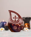 10-inch Tarot Urn in Cross Drop Design for Angel's Ashes, 