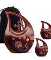 10-inch Tarot Urn in Cross Drop Design for Angel's Ashes, 