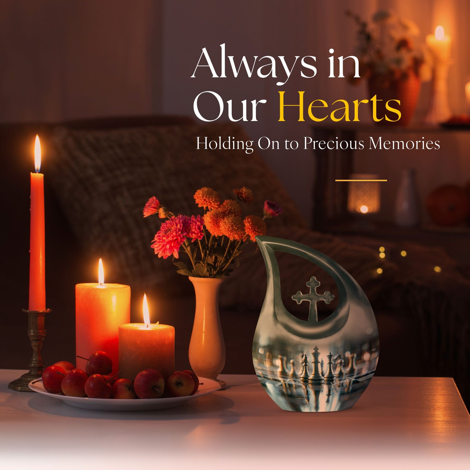  cross drop memorial urn,