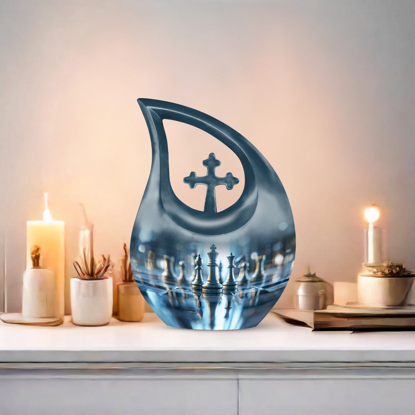  cross drop memorial urn,