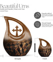 Chess-themed 10 inch Cross Drop Funeral Urn,