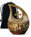 10-inch Chess themed Cross Drop cremation urn